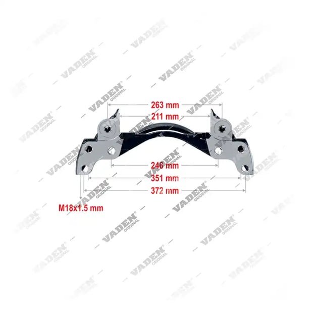 1) , 4022026 PAN 19 / PAN 22 SINGLE- R - 19.5" Kızak, Kaliper Taşıyıcı, Vaden