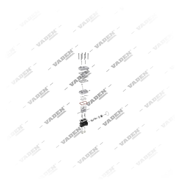 9) 1604420,1604420A,1604420R,1628444,1628444A,1628444R,9115045040,9115045050, 1600 060 004 Double cylindre, Compresseur d'air, Vaden