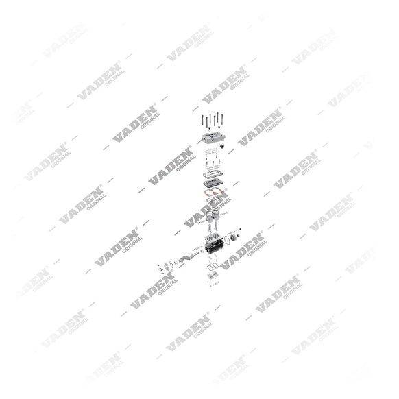 9) II15993000SP1,II15993X00SP1,LP4825SP1,8112427SP1,8150407SP1, 8112427SP1 VOLVO   (7600 750 002, 470775, 478777 с шестеренкой), Двухцилиндровый, Компрессор воздуха, Ваден