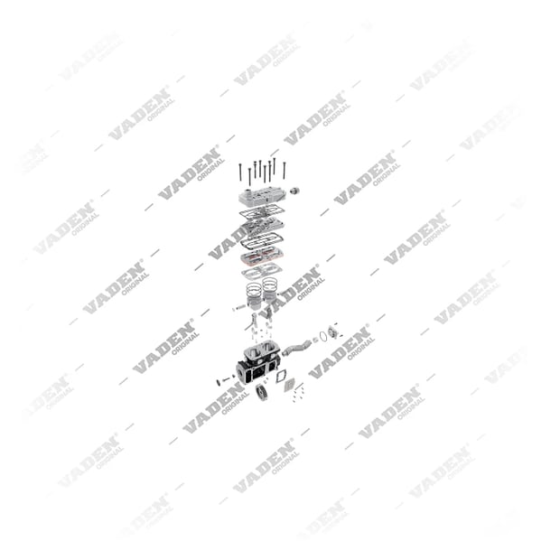 9) 3624500C92,K048595, 3624500C92 INTERNATIONAL Twin Cylinder, Air Compressor, Vaden