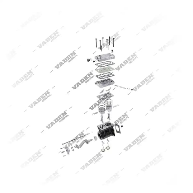 9) 4571302415SP2,4571304415SP2,4571302415SP2,4571304415SP2, 457 130 2615 SP2 (sem equipamento), Cilindro duplo, Compressor de ar, Vaden