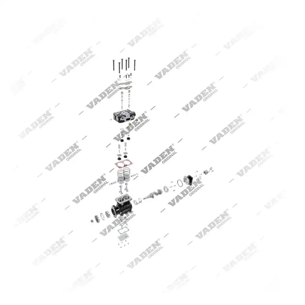 9) 65641,TUFLO550,2K97866M, 1900 020 001 Cilindro duplo, Compressor de ar, Vaden
