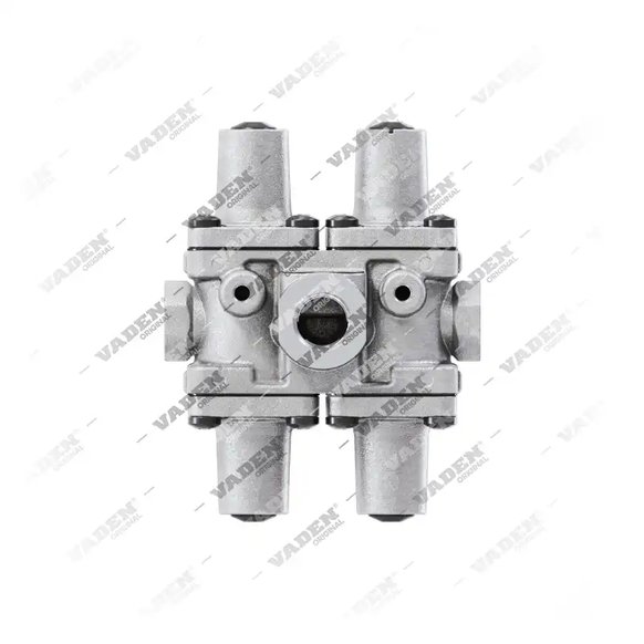 5) 0644243,0644243A,0644243R,0661690,0661690A,0661690R,04771458,42008282,500005444,61598164,61599534,9347023800,20194845,637206380,5000504456,9900005127AA,066005380,U403004456, 0644243R DAF Válvula de protección de 4 circuitos, Vaden