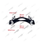 68324660, 68324660 MERITOR EX 225  ELSA 195 /ELSA 225 /EX 225- 19.5", Bremssattel-Träger, Bremssattelträger, Vaden