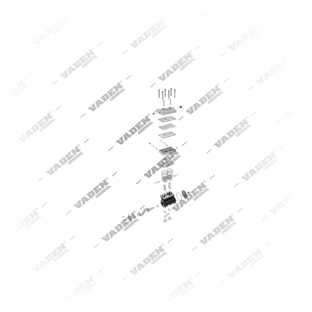 9) 4127040190SP1,4127040197SP1,21225199SP1, 1300 195 002 (7600 850 009, 20364148 with gear), Twin Cylinder, Air Compressor, Vaden