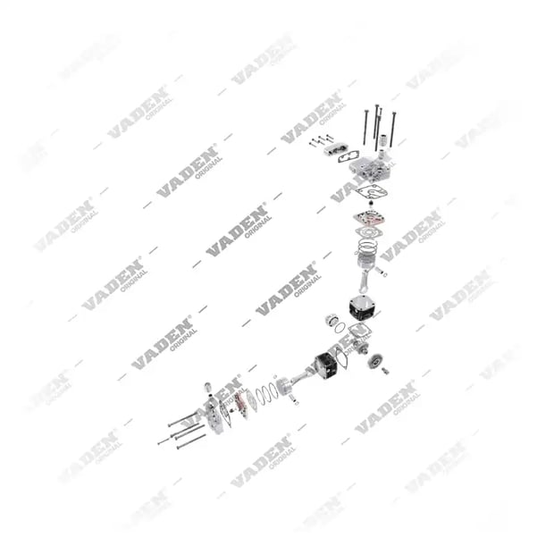 9) , 1100 320 001 Twin Cylinder, Air Compressor, Vaden