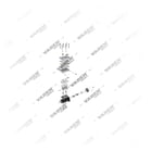 9125120010SP1,20569251SP2, 1300 200 002 (7600 850 006, 8131848, 7408131848 avec engrenage) Double cylindre, Compresseur d'air, Vaden