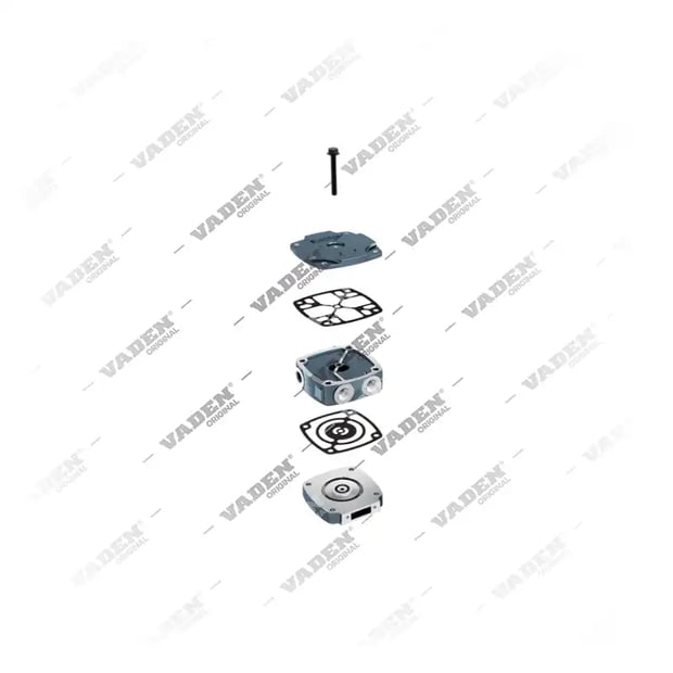 2) , 25 01 10 Cabeçote, Kit reparo do compressor de freio a ar, Vaden