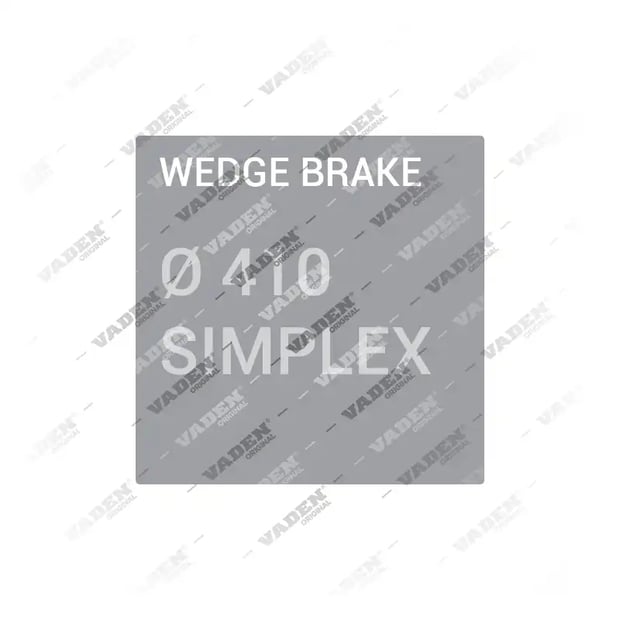 Wedge Brake Ø 410 SIMPLEX Wedge Brake Repair Kit, Brake Caliper Types