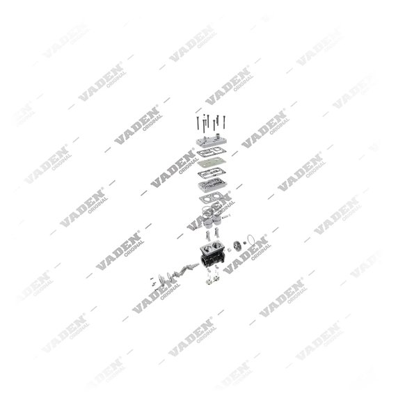 9) 4115530040,9061305215, A9061305215 MERCEDES BENZ CITARO O530 OM909 Двухцилиндровый, Компрессор воздуха, Ваден