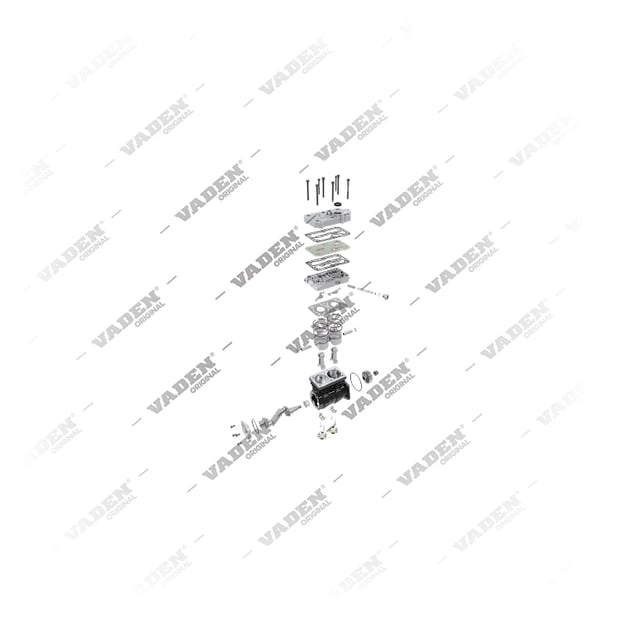 9) 4127040090SP1,7420713886SP1, 1700 030 002 (7600 850 004, 8170446, 7408170446 avec engrenage), Double cylindre, Compresseur d'air, Vaden