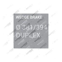 Wedge Brake Ø 381/394 DUPLEX - Wedge Brake Kit de Réparation, Types d'étriers de frein