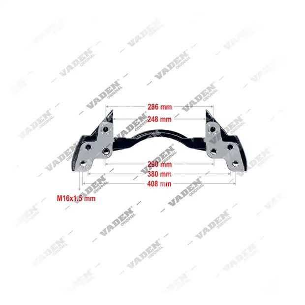 1) 0501213709,0501213709,0004213706,K001529, K001529 KNORR-BREMSE SN7 SB6... / SB7...- L - 22.5", Держатель суппорта, Скоба Суппорта, Ваден