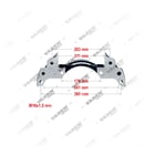 , 4022013 PAN 19 / PAN 22 SINGLE- L - 19.5" Caliper Carrier, Brake Caliper Carrier, Vaden