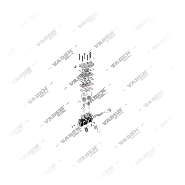 9) , 1200 019 020 Double cylindre, Compresseur d'air, Vaden