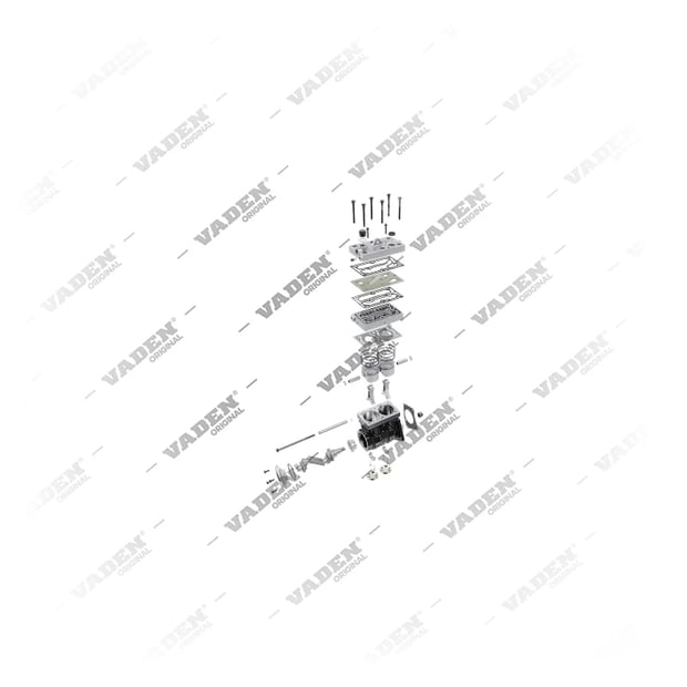 9) 9125101050SP1,9125102010SP1,4571305515SP1,4571307215SP1, 1100 255 021 (without gear), Twin Cylinder, Air Compressor, Vaden