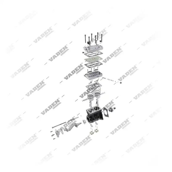 9) 9115531050,4571302715, 1100 020 001 Doppio cilindro, Compressore d'aria, Vaden
