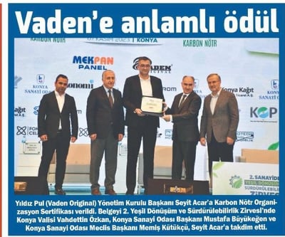 Vaden'e Anlamlı Ödül