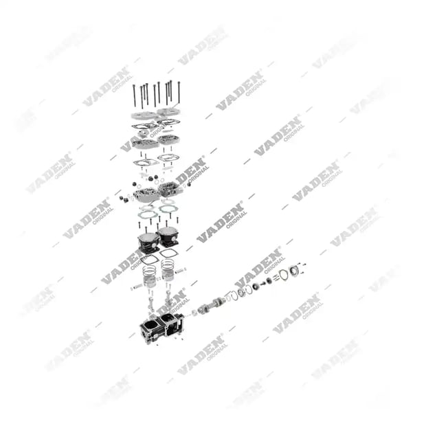 9) 51541007066, 51.54100-7066 Twin Cylinder, Air Compressor, Vaden
