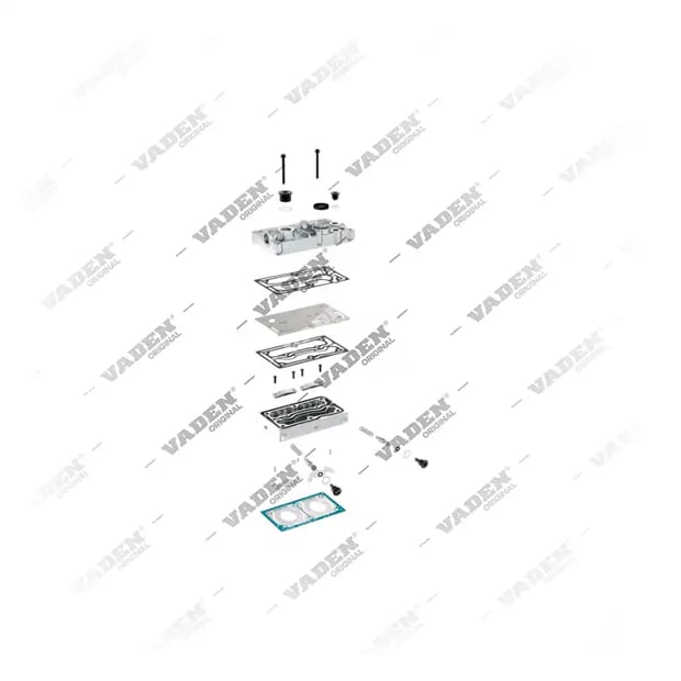 2) 9125129242,9127049402,20774299, 13 20 10 Cabeçote do Compressor, Kit reparo do compressor de freio a ar, Vaden