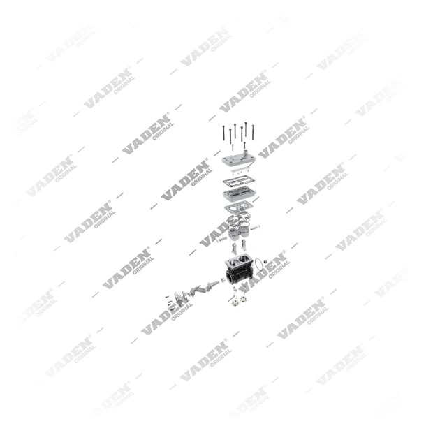 9) 9061300215SP1,9061301015SP1,9061302315SP1,4115530000SP1, 4115530000SP1 WABCO   Bicilíndrico, Compresor de aire, Vaden