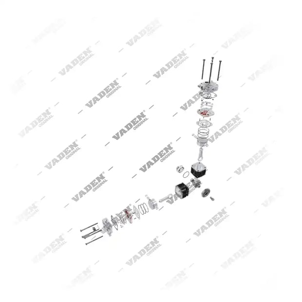 9) , 1100 070 002 Twin Cylinder, Air Compressor, Vaden