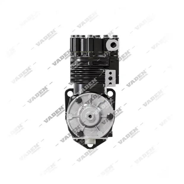 8) 1080437,1186722,1188844,1570594,1590264,1612335,1186722SP,KZ433,KZ433\1RM,KZ433\1X50, 1300130002, (7600 750 004, 423087 con engranaje), Bicilíndrico, Compresor de aire, Compresor de freno de aire, Vaden
