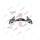 68324200, 68324200 MERITOR Elsa 195 / 225 / EX 225- 22.5", Bremssattel-Träger, Bremssattelträger, Vaden