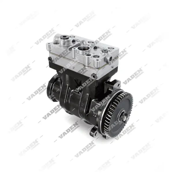 WABCO (7600 850 006, 8131848, 7408131848 z przekładnią), Dwucylindrowe, Sprężarka powietrza (Stock Code: 1300 190 012