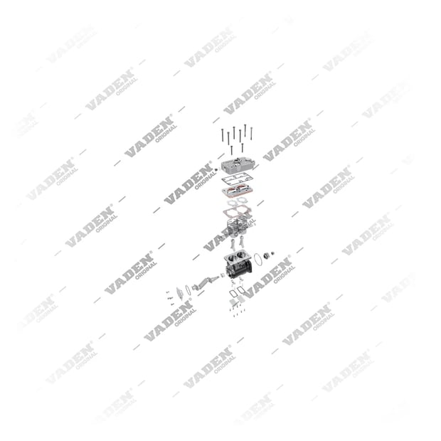 9) 20429343SP1,3173001SP1,8113405SP1,85000066SP1,LP4985SP1, 85000066SP1 VOLVO   (7600 880 002, 1677848 con engranaje), Bicilíndrico, Compresor de aire, Vaden