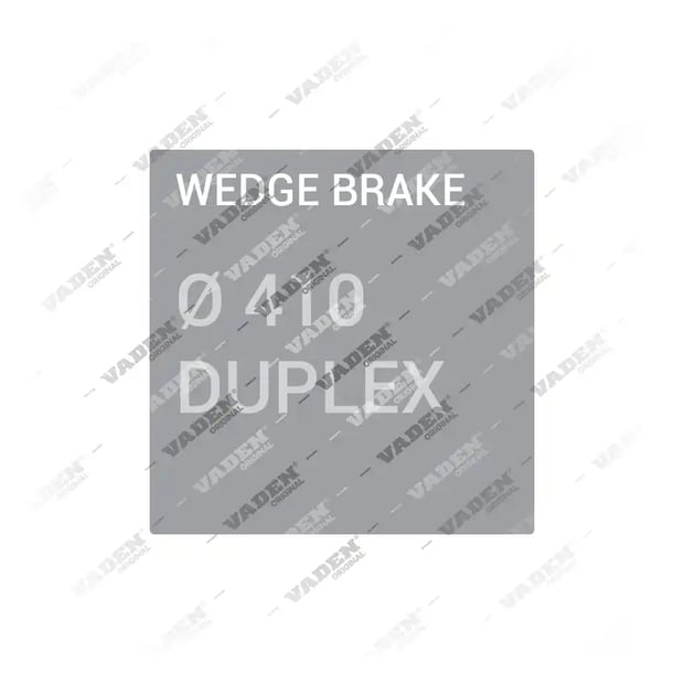Wedge Brake Ø 410 DUPLEX Wedge Brake Repair Kit, Brake Caliper Types