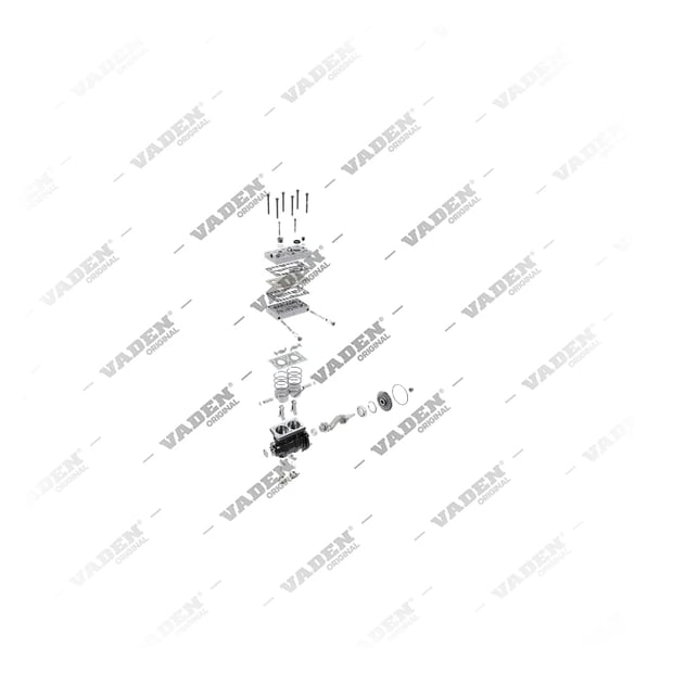 9) 9125120040SP4,9125120040SP4,7421353473SP2, 9125120040SP4 WABCO   (7600 850 006, 8131848, 7408131848 с шестеренкой), Двухцилиндровый, Компрессор воздуха, Ваден