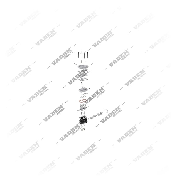 9) 9115045060,1736785, 1600 060 003 Cilindro duplo, Compressor de ar, Vaden