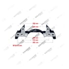 2121597,SP1037156,70098,K001521,70098, 70098 SCHWARZMULLER SB6... / SB7...- 22.5", Bremssattel-Träger, Bremssattelträger, Vaden