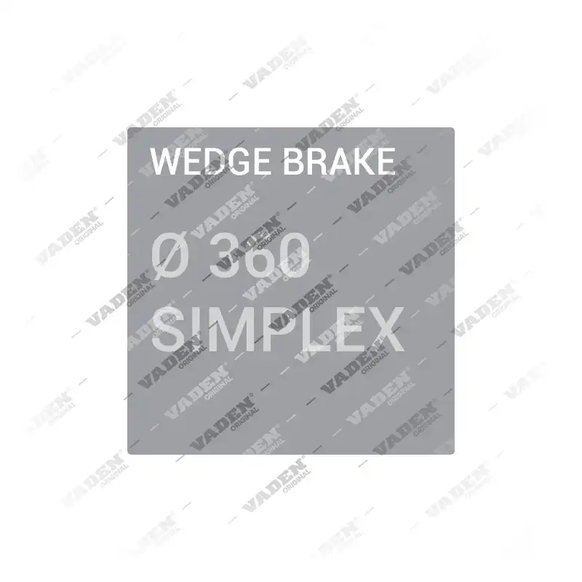 Wedge Brake Ø 360 SIMPLEX Wedge Brake Repair Kit, Brake Caliper Types