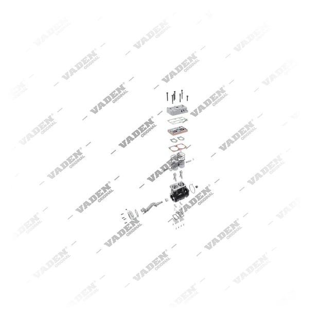 8) K146702N00,LP4874,536350901510, 3500040001, Double cylindre, Compresseur d'air, Compresseur de frein à air, Vaden