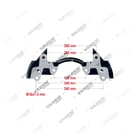 SP1037103,0004212506,K001275, 3522012 SN6.../ SN7.../ SK7...- 22.5" Suporte de pinça, Vaden