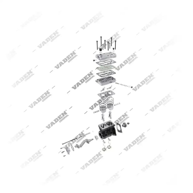 9) 9115530020,4571301815, 1100 020 006 Twin Cylinder, Air Compressor, Vaden