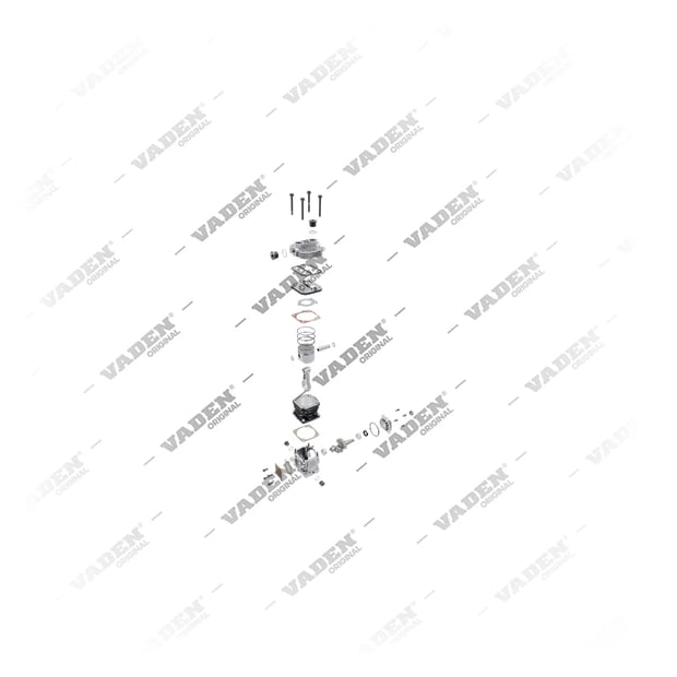 9) LK1524,1175309, 1500 120 006 Mono Cilindro, Compresor de aire, Vaden