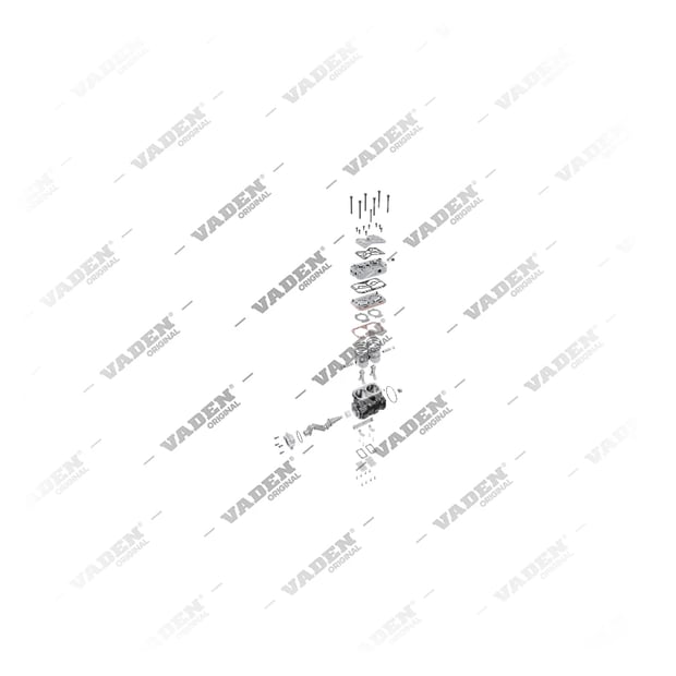 9) K022264N00,LK4952,504079460,504353252, K022264N00 KNORR-BREMSE Double cylindre, Compresseur d'air, Vaden