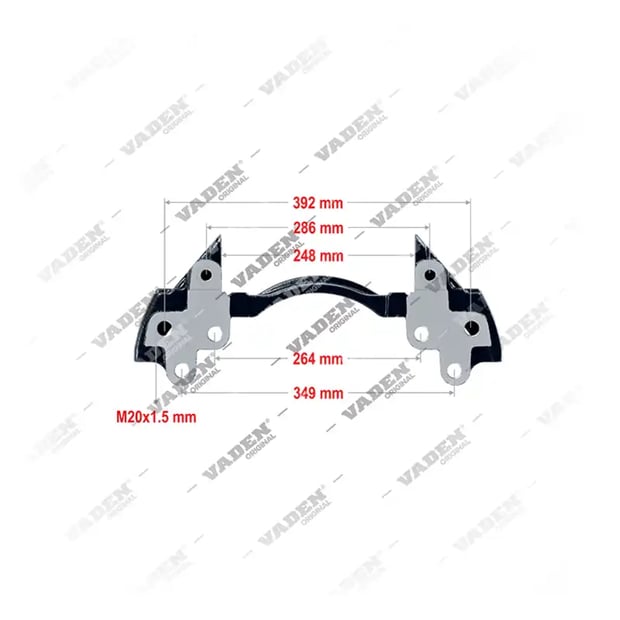 1) II322030061,K001510,K108814K50,5021171540,16M0008242AA,16M0008242AA,16M0008242AA,1603322, 3522032 SB6... / SB7...- 22.5" Support d'étrier, support d'étrier, Vaden
