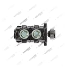 1300190009 (7600 880 003, 1549425 con ingranaggio), Doppio cilindro, Compressore d'aria - Bottom View