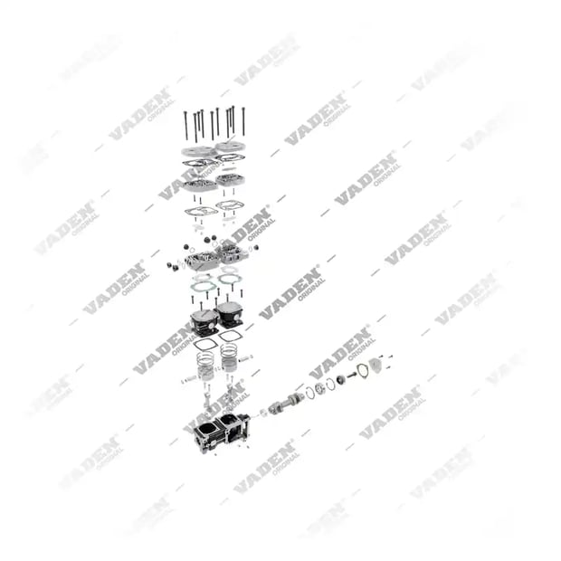 9) 51541006007,51541006008, 1200 030 001 Çift Silindirli, Kompresör, Vaden