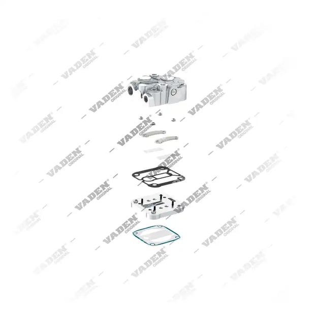 2) LK3857S2,57RS300781S2, 19 10 50 Cabeçote, Kit reparo do compressor de freio a ar, Vaden