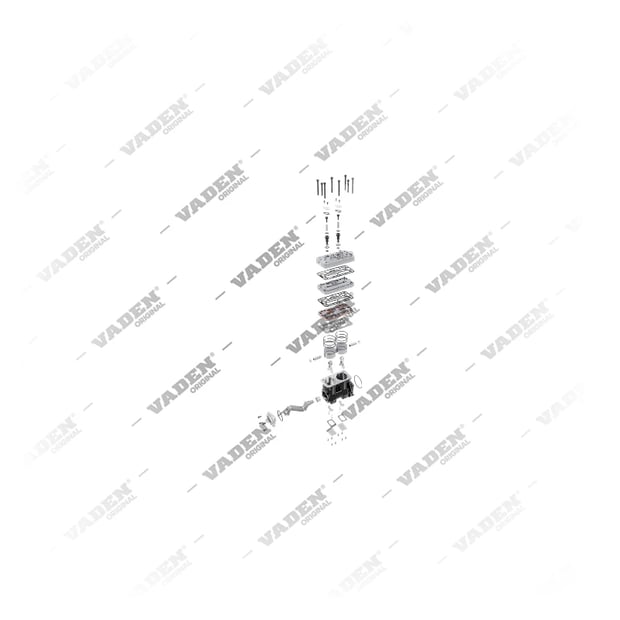 9) K009403,K055985N00,K055985X00,LK4930,1537794,1745702,2032484, 1400 050 001 Cilindro duplo, Compressor de ar, Vaden