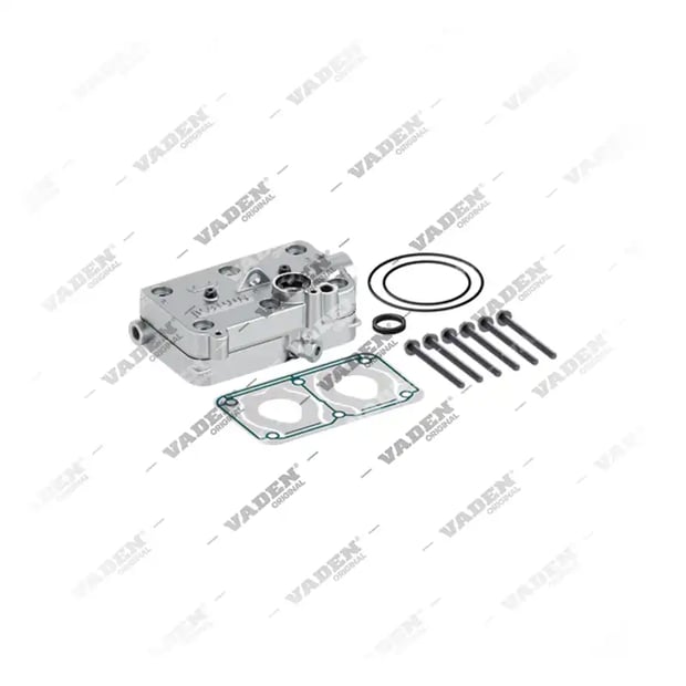 1) 20569226,20701803,4127049322,7420701803,ZG045990002, 16 08 50 Cabeçote, Kit reparo do compressor de freio a ar, Vaden