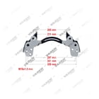 K002313, 3522033 SB6... / SB7...- L - 19.5" Kızak, Kaliper Taşıyıcı, Vaden