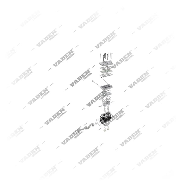 9) 9125120310,9125140110,9125510080,5222373039, 9125510080 WABCO Çift Silindirli, Kompresör, Vaden