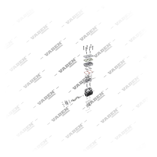 9) ACX83DX,K007304,500329613, 1500 010 003 Cilindro duplo, Compressor de ar, Vaden