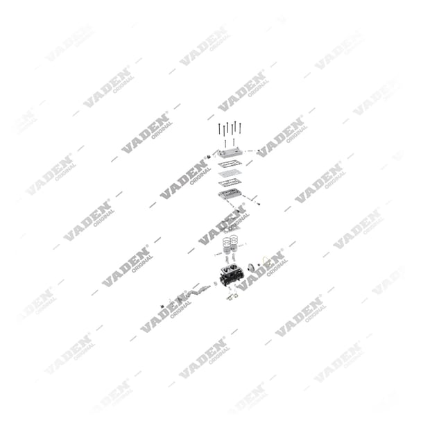 9) 9125181070,9125181110,9125181130,1883114,2020640,202702, 1600 080 004 Cilindro duplo, Compressor de ar, Vaden